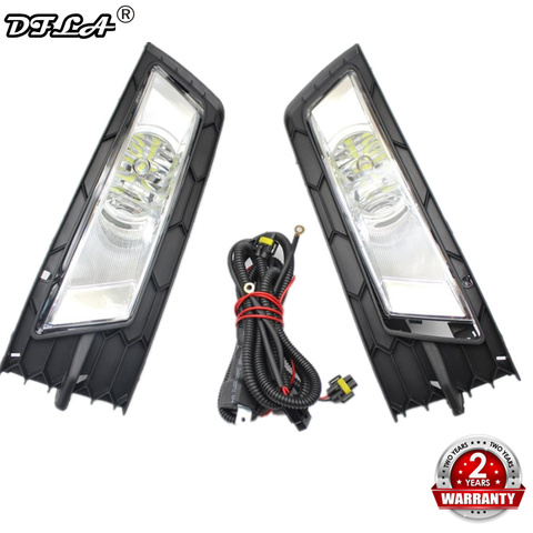 Luz Led para Skoda Fabia 2013, 2014, 2015, 2016, 2017-estilo LED de luz antiniebla delantera de niebla de la luz de niebla de la lámpara cubierta y arnés de la Asamblea ► Foto 1/6