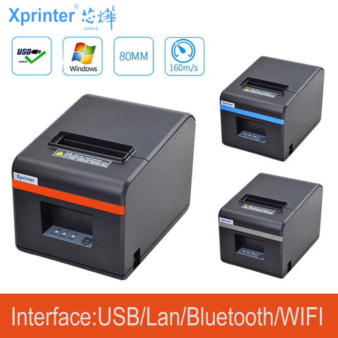 Impresora térmica de recibos de corte automático de 80mm, impresora térmica de recibos con puerto USB/Ethernet /USB + Bluetooth ► Foto 1/5