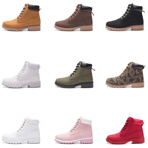 Caliente 2022 nuevo otoño principio del invierno zapatos planos de las mujeres Botas de tacón de moda caliente de las mujeres Botas de tobillo Botas de camuflaje ► Foto 1/6