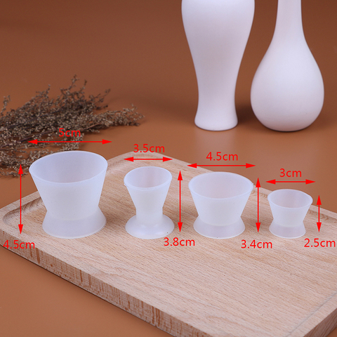 4 unids/set de taza mezcladora de silicona de laboratorio Dental, tazas auto-solidificantes, equipo Dental médico, recipiente para mezclar de goma, superventas ► Foto 1/5