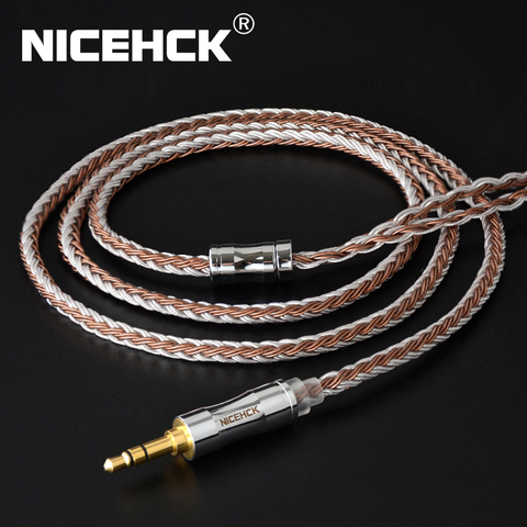 NiceHCK C16-5 16 hilos de plata de cobre mixta Cable 3,5/2,5/4,4mm macho MMCX/2Pin/QDC/NX7 Pin para LZ A7 ZSX C12 V90 NX7 MK3/BL-03 ► Foto 1/6