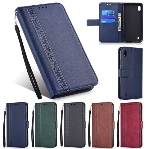 Monedero Funda de cuero para Samsung Galaxy A10 A20 A30 A40 A50 A60 A70 A01 A11 A21 S A31 A41 A51 A71 A5 2017 A6 A8 A7 2022 bolsa ► Foto 1/6