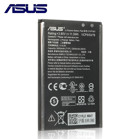 Batería Original para Asus Zenfone 2, láser ZE601KL, selfi, ZE550KL, Z00LD, Z011D, ZD551K, Z00UD, C11P1501, 3000mAh, gran capacidad ► Foto 1/2