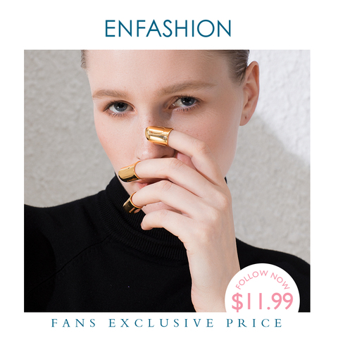 ENFASHION-Anillos dedo anular Punk para mujer, Color dorado, anillo creativo, joyería, regalo, R194024 ► Foto 1/6