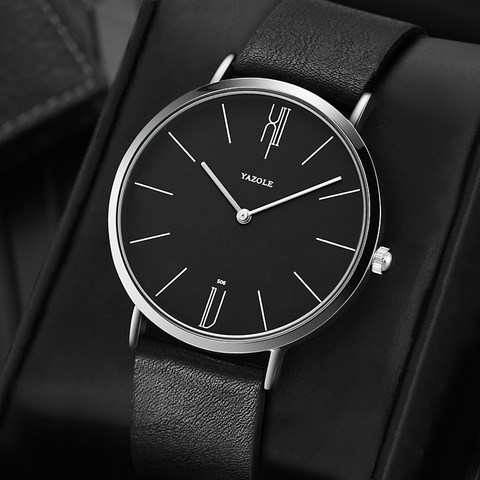 Reloj de pulsera de cuarzo para hombre, cronógrafo de negocios, de cuero, Masculino ► Foto 1/6