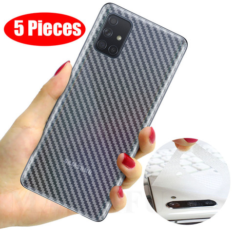 Protector de pantalla de fibra de carbono para móvil, película protectora completa 3D para Samsung Galaxy Note 20 Ultra S20 S10 Plus A71 A51 M31s, 5 unids/lote ► Foto 1/6