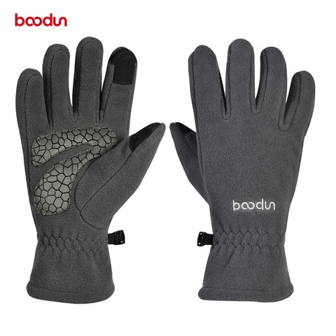 Guantes Térmicos de lana para ciclismo para hombre y mujer, resistentes al viento, para deportes al aire libre, con pantalla táctil ► Foto 1/6