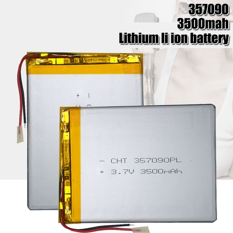 3,7 V Lipo células 357090 de litio de 3500mah baterías recargables de polímero para Suo Lixin S18/7/pc de la tableta de 8/9 pulgadas de MP3 juguetes eléctricos ► Foto 1/6