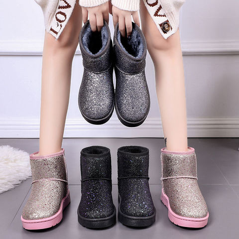 Botas de nieve brillante para mujer, botines cálidos y suaves, con plataforma ostentosa, informales, 2022 ► Foto 1/6