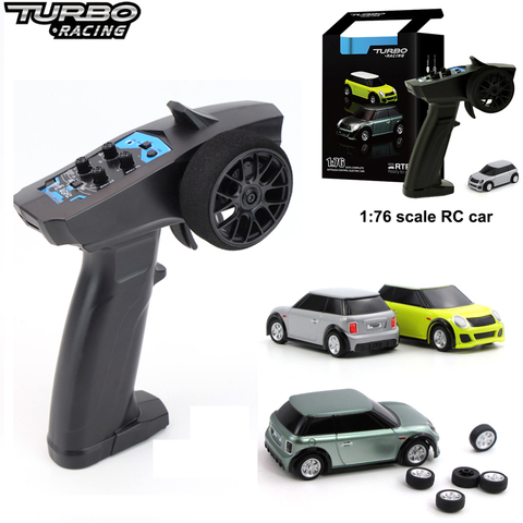 1:76 Turbo Racing RC Mini coche completa proporcional eléctrico carrera coche RTR Kit 2,4 GHZ experiencia de carreras de coche para los niños, juguetes de coche ► Foto 1/6