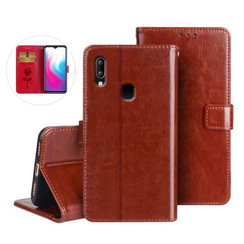 Flip Funda de cuero para Vivo iQOO U3x funda PU Capa para Vivo Y90 Y91C Y91i 1816 1820 funda Carcasa protectora de teléfono ► Foto 1/6