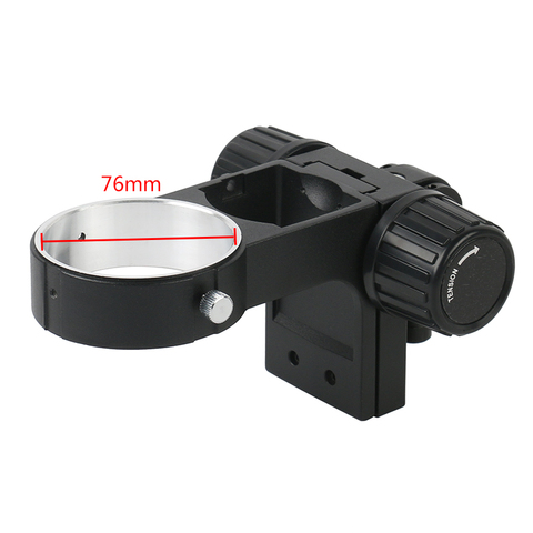 Binocular Trinocula microscopio estéreo A3 ajuste brazo enfoque 76MM Pilar cabeza montaje rosca 16MM diámetro de conexión Arbor soporte ► Foto 1/6