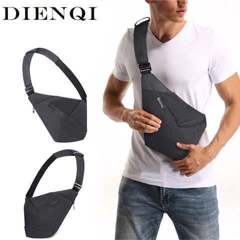 DIENQI-Bolsos de bandolera para hombre, bolso cruzado con bolsillo para el cuerpo, antirrobo, de seguridad ► Foto 1/6