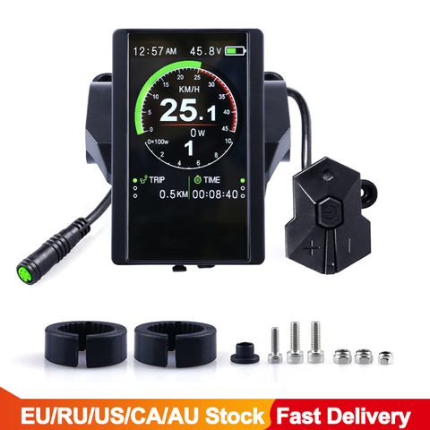 Nuevo colorido pantalla P850C velocímetro con 9-nivel de asistencia para Bafang bicicleta eléctrica BBS01B BBS02B BBSHD Mid Motor equipo ► Foto 1/6