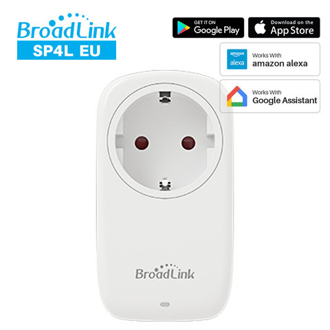 Broadlink-enchufe inteligente con WiFi para Europa SP4L con temporizador de luz nocturna, enchufe de salida, Control de voz, Compatible con Alexa y Google Home ► Foto 1/6