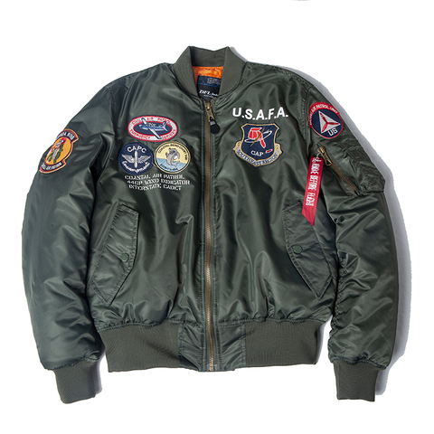 USAFA-Chaqueta de aviador de Aviador vintage para hombre, Fuerza Aérea DE LOS EE.UU., top gun, ropa, Ejército de invierno, bordado USN MA1 USMC, 2022 ► Foto 1/6