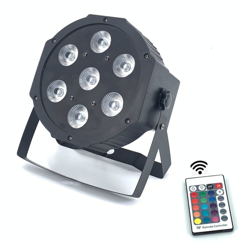 Mando a distancia inalámbrico LED, el más brillante, 8 canales dmx, Par plano, 7x12W, RGBW, 4 en 1, envío rápido ► Foto 1/6