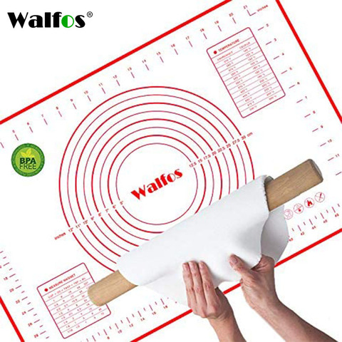 WALFOS-esterilla para masa antiadherente, 1 unidad, con medidas, tapetes de silicona para hornear, accesorios para hornear, hacer galletas ► Foto 1/6