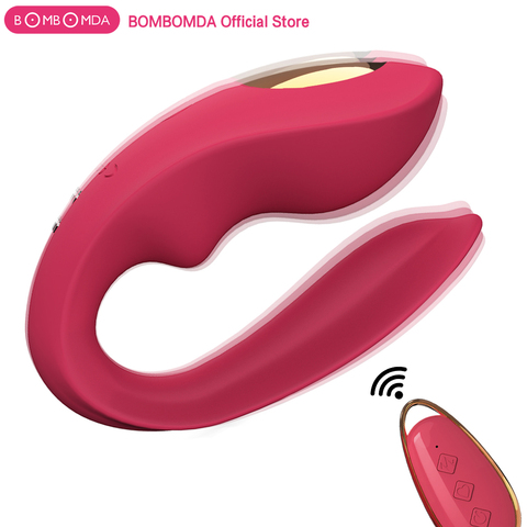 Vibrador silencioso de doble Motor en forma de U para punto G, Control remoto inalámbrico, estimulación del clítoris, juguete sexual para parejas ► Foto 1/6