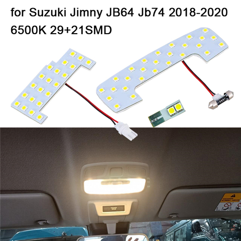 Para techo Interior de coche luz 6500K del coche LED luz de techo de lectura para Suzuki Jimny JB64 Jb74 2022-2022 noche luz de techo lámpara de señal ► Foto 1/6