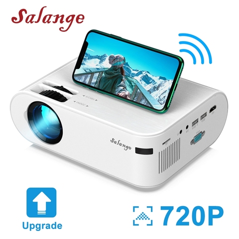 Salange proyector vídeo P62 Mini, 3000 lúmenes, 720P, LED, para teléfono móvil, Mirroring, compatible con Full HD, 1080P, Android ► Foto 1/6