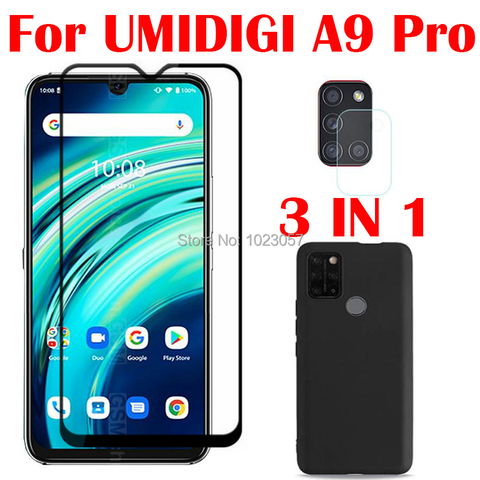 Funda 3 en 1 + cristal templado para cámara UMIDIGI A9 Pro 32/48MP 6,3, protector de pantalla de cristal para UMIDIGI A9 Pro 2.5D Glass ► Foto 1/6