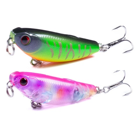 1pc Mini cebo estilo lápiz 5cm 5g señuelo de Pesca flotante Popper pequeño de plástico duro cebo Artificial Isca Pike aparejos de pesca crankbait ► Foto 1/6