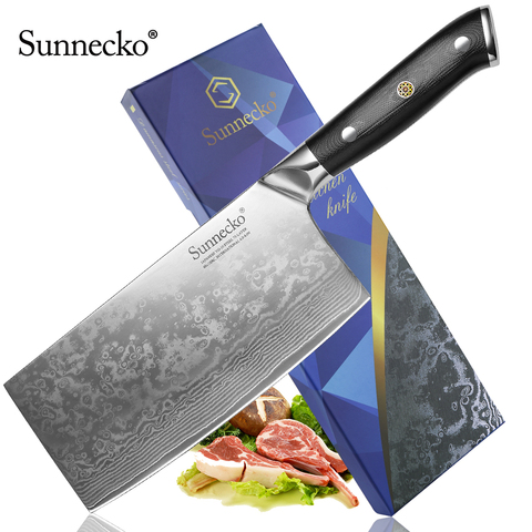 Sunnecko-cuchillo de cocina de 7 pulgadas, cuchilla de acero japonés Damasco VG10 para Chef Cuchillo de cocina ► Foto 1/6