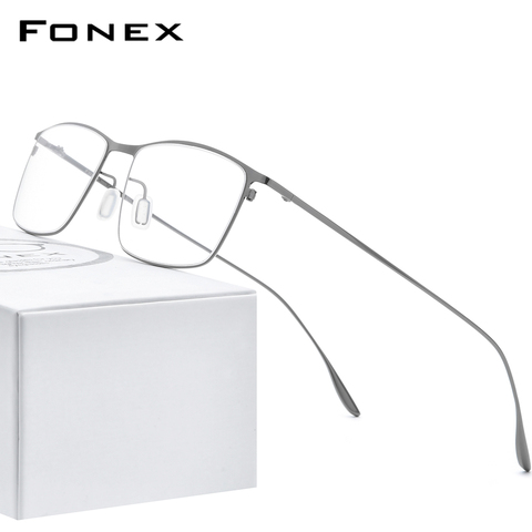 FONEX Montura de gafas de aleación de titanio hombres Plaza miopía marcos para anteojos de prescripción 2022 nuevo completo óptico coreano gafas 8105 ► Foto 1/6