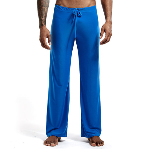 Pantalones de dormir informales para hombre, ropa de dormir suave y cómoda, pantalones para el hogar XL, pijama con cordones, ropa de salón suelta ► Foto 1/6