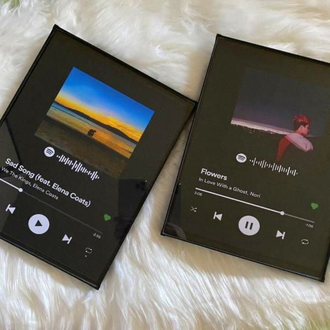 Tablero musical de acrílico personalizado spotify, tablero de exhibición de álbum de fotos personalizado, regalo de aniversario ► Foto 1/6