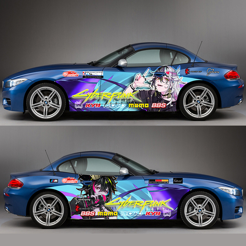 Pegatina de coche de dibujos animados, calcomanía de carreras de Anime japonés Itasha Graffiti, calcomanía de carreras Ralliart, pegatinas de Rally en coche CNS1617 ► Foto 1/4