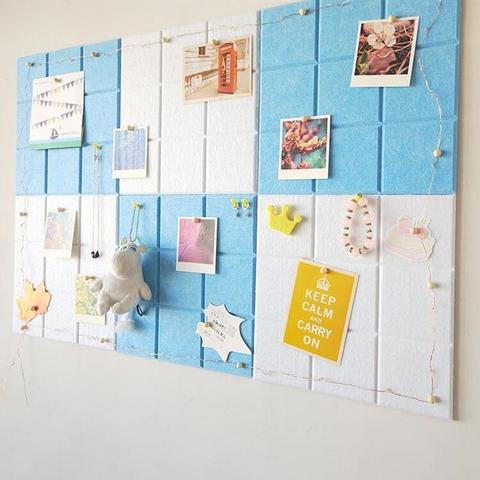 Tablero de fieltro cuadrado pequeño de 30x30cm, tablero de mensajes y letras, decoración de pared de fotos, planificador, tachuelas de pulgar, artesanía de bricolaje hecha a mano Feltro ► Foto 1/6