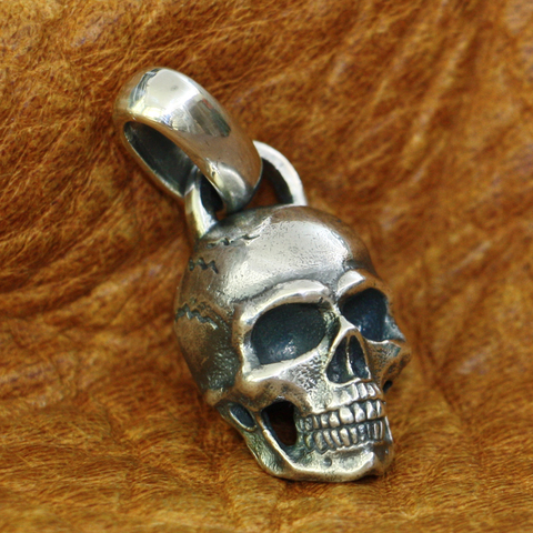 Colgante de calavera para hombre, de Plata de Ley 925, Punk, Rock, TA181 ► Foto 1/6