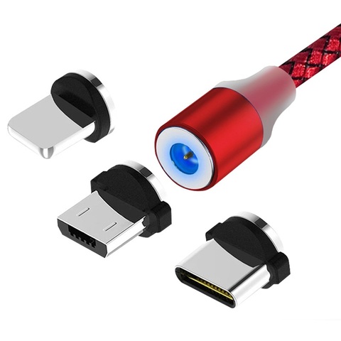 Enchufe de Cable magnético de carga rápida, cargador Micro USB tipo C para iPhone XS X 8 7 Samsung S10 9 ► Foto 1/6