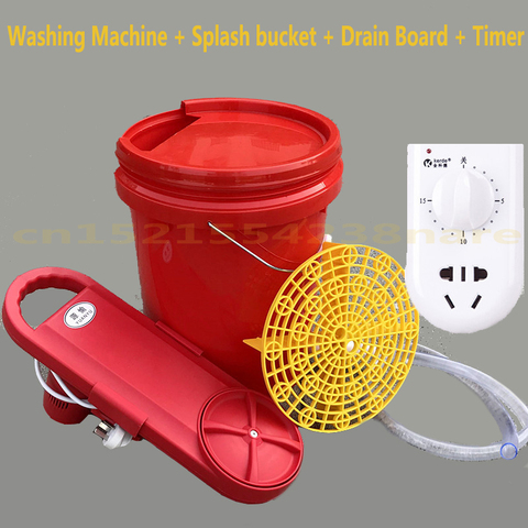 Mini lavadora portátil de tiempo colgante de pared con evitar salpicaduras 20L cubo lavadora de ropa lavado rápido con 1m de drenaje 150W ► Foto 1/6