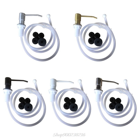 Dispensador de jabón líquido de acero inoxidable, bomba de loción integrada, tubo de extensión para el Hogar, baño, cocina, fregadero, Au04 20, 1 Juego, envío directo ► Foto 1/6