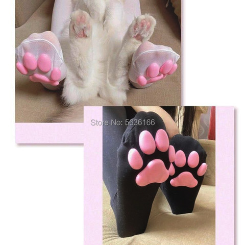 Chicas Kawaii Anti-slip calcetines lindo gato sobre calcetines de la rodilla de las mujeres medias para Cosplay Lolita vestido regalo de Navidad ► Foto 1/6