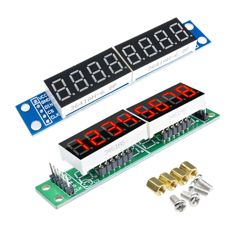 8 dígitos poco MAX7219 Digital Módulo de pantalla para tubos de 7 Segmento de LED Digital de 5V/3,3 V controlador para Arduino/51/AVR/STM32 ► Foto 1/6