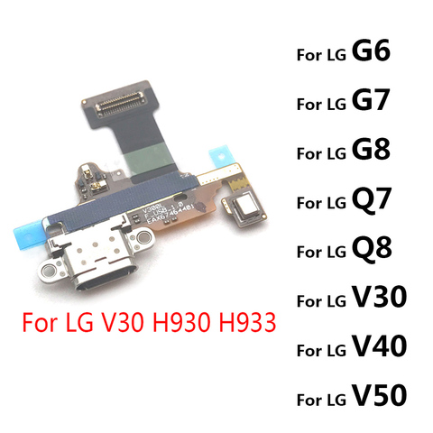 Conector USB para LG V30 H930 H933, puerto de carga, Cable flexible para LG G6 G7 G8 Q7 Q8 V30 V40 V50, nuevo ► Foto 1/5