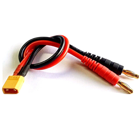 Conector de Cable de carga de batería XT30 a 4,0mm, conector Banana, 16AWG, 20cm, para helicóptero RC, batería Lipo, Quadcopter, 1 Uds. ► Foto 1/5