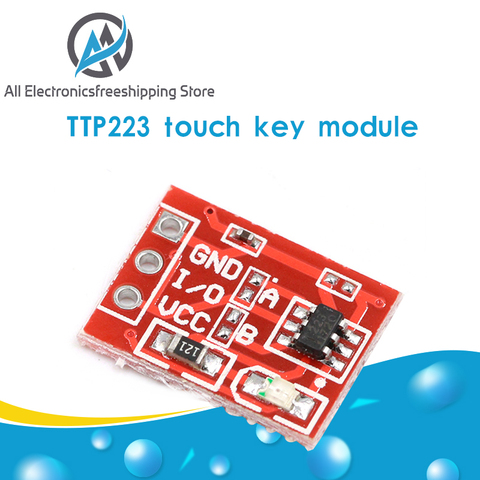 Módulo de interruptor de tecla táctil TTP223, botón de contacto, autosujeción, sin bloqueo, Interruptores capacitivos, reconstrucción de un solo canal, 5 uds. ► Foto 1/6