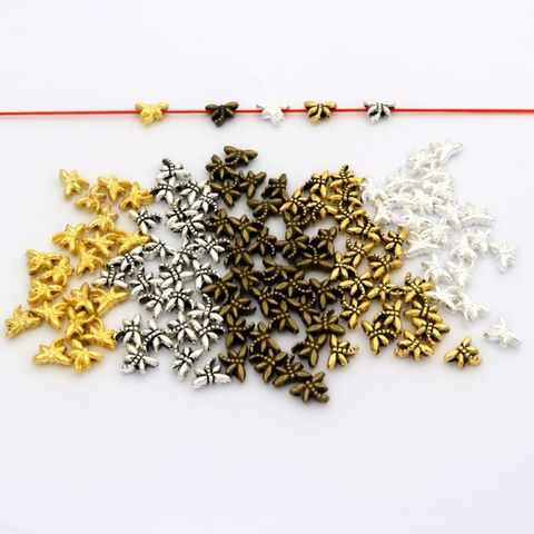 100 Uds mezcla tibetano de plata de oro pequeña libélula separador de Metal cuentas sueltas para joyería Diy accesorios de la pulsera al por mayor ► Foto 1/6