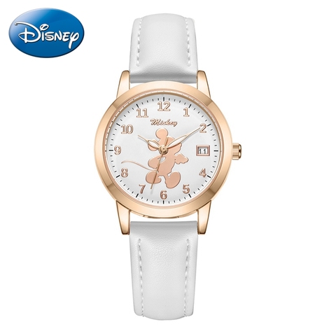 Reloj de pulsera de cuarzo con correa para mujer, relojes de Minnie, Mickey Mouse, hora de estudiante, tiempo de moda ► Foto 1/6