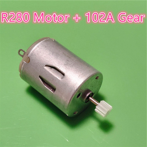 Motor de CC R280 + engranaje de eje 102A, Micro Mini 3V-9V, 8000RPM, modelo artesanal, ventilador de juguete, helicóptero, piezas de barco, envío directo, 1 Juego ► Foto 1/6