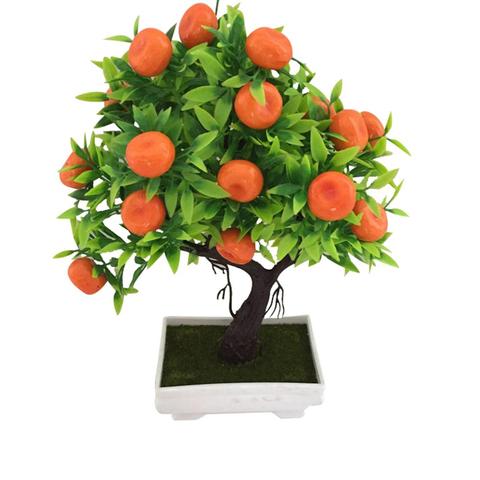 Caliente 1Pc Artificial Naranjo planta bonsái en maceta paisaje partido casa jardín decoración ► Foto 1/6