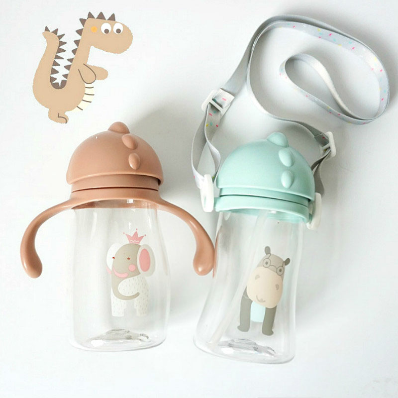 Botellas de agua con pajita para niños vaso portátil a prueba de derrames  alimentación creativa de dibujos animados con pajitas - AliExpress