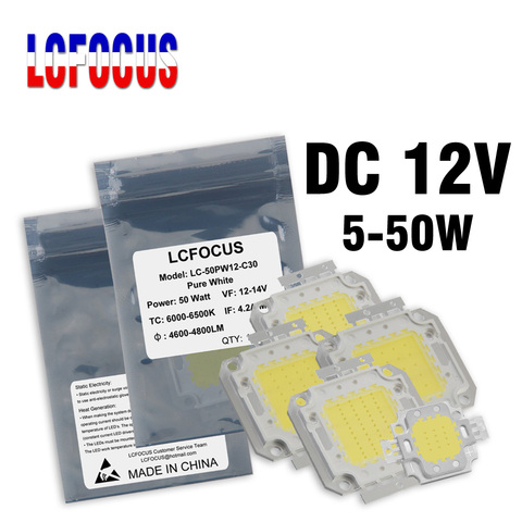 Luz de inundación LED 10W 12W 20W 30W 50W diodo súper brillante COB SMD DC 12V No necesita controlador para reflector de iluminación al aire libre ► Foto 1/6