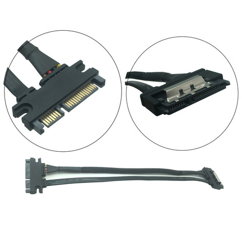 Cable de alimentación de datos SATA Serial ATA, Cable de conector de extensión macho a hembra de 22 pines SATA de 30cm/22Pin 50cm (15 + 7) ► Foto 1/5