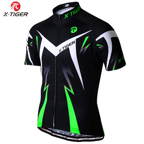 X-TIGER Verano Ciclismo Jersey Mountain Bike Ropa Breathale Secado rápido MTB Bicicleta de Carreras Ropa de Uniforme Ropa de Ciclo ► Foto 1/6